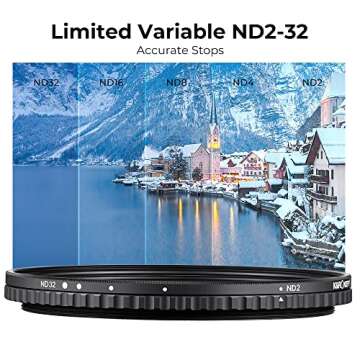 K&F Concept 82mm Variable ND Filter for Optimal Exposure Control