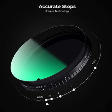 K&F Concept 82mm Variable ND Filter for Optimal Exposure Control