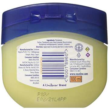 Vaseline Petroleum Jelly Blue Seal With Cocoa Butter (100ml) - Deep Moisture & Gentle Care for All S...