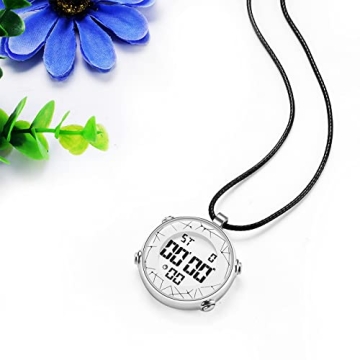Stylish JewelryWe Digital Pocket Watch for Men and Women