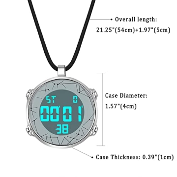 Stylish JewelryWe Digital Pocket Watch for Men and Women