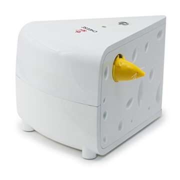 PetSafe Cheese - Interactive, Electronic Cat Toy - Peek-A-Boo Mouse Hunt Game - Hide and Seek for Bo...