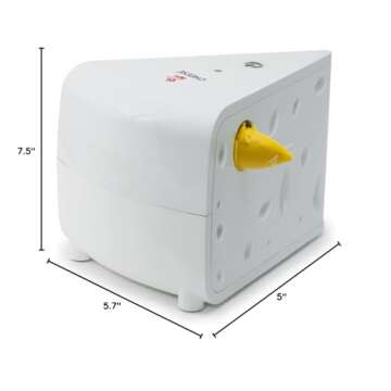 PetSafe Cheese - Interactive, Electronic Cat Toy - Peek-A-Boo Mouse Hunt Game - Hide and Seek for Bored and Anxious Cats - Kitten Teaser Toy - Automated Cat Toy for Cat Enrichment and Exercise