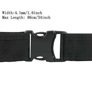 KCTIN Heavy Duty Tactical Belt for Police with 1.5inch Fit 24-40inch Waist Load Bearing and Quick Release Buckle