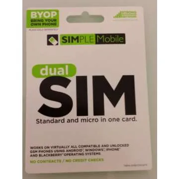 Simple Mobile Nano SIM Card for Reliable Connectivity