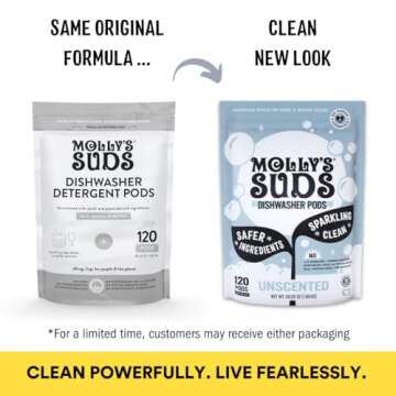 Molly's Suds Dishwasher Pods for Eco-Friendly Cleaning