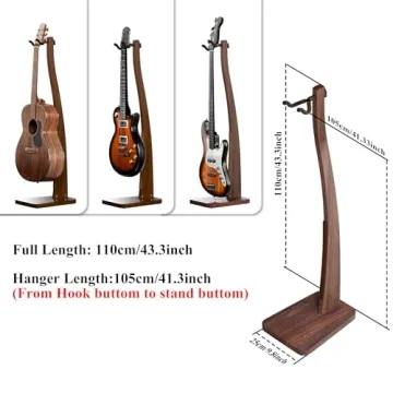 Premium Solid Wood Guitar Stand for All Guitar Types