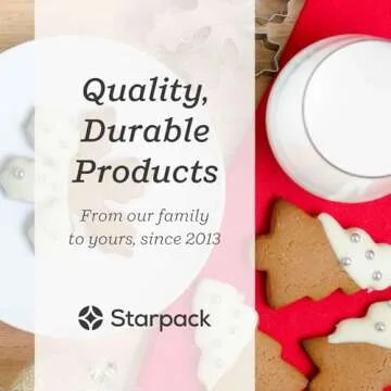 Starpack 'Bake me Happy' Christmas Cookie Cutters Set (18 pcs) - Holiday Cookie Cutters Variety Pack -Cookie Cutter Shapes Gingerbread Man, Star, Snowflake, Tree & Others - Metal Cookie Cutters