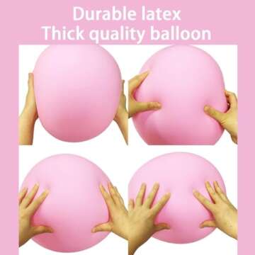 24Pcs Pastel Balloons 18 inch Large Pastel Balloons Big Round Pastel Jumbo Latex Balloons for Easter Birthday Wedding Baby Shower Decorations, Tassels Not Included