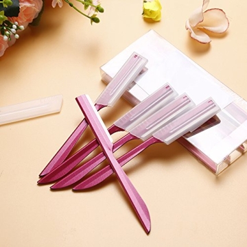 Miss Gorgeous London Eyebrow Razor, Eyebrow Razor Shaper for Men and Women, Grooming Shavers (red-10pcs)