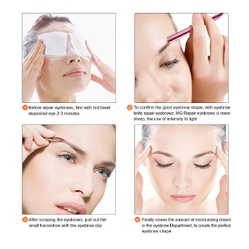 Miss Gorgeous London Eyebrow Razor, Eyebrow Razor Shaper for Men and Women, Grooming Shavers (red-10pcs)