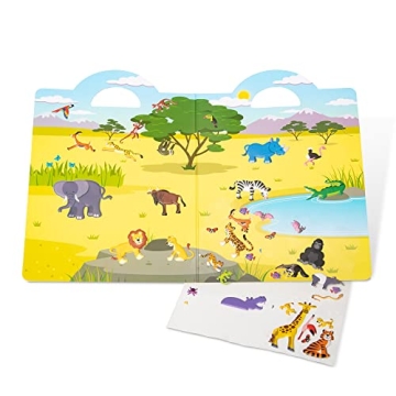 Melissa Doug Reusable Puffy Sticker Play Sets Safari Pirate Farm