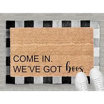 Halloween Ghost Doormat - Cute Decor for Clean Floors