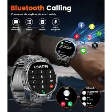 LIGE Smart Watch with 1.85" Screen & 730mAh Battery