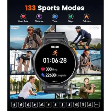 LIGE Smart Watch with 1.85" Screen & 730mAh Battery