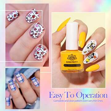 Born Pretty Nail Art Stamping Polish Halloween Nail Polish Set Manicure Print Nail Polish for Stamping Plates 24 Colors Bulk Nail Polish Set Gift Collection