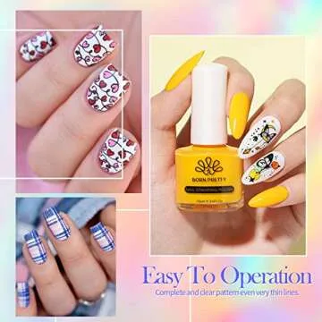 Born Pretty Nail Art Stamping Polish Halloween Nail Polish Set Manicure Print Nail Polish for Stamping Plates 24 Colors Bulk Nail Polish Set Gift Collection