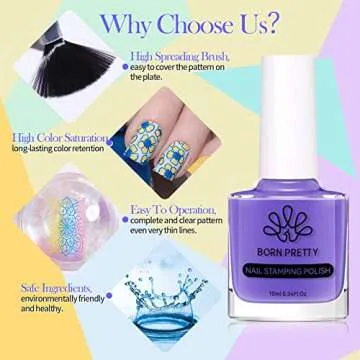 Born Pretty Nail Art Stamping Polish Halloween Nail Polish Set Manicure Print Nail Polish for Stamping Plates 24 Colors Bulk Nail Polish Set Gift Collection
