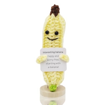Handmade Mini Funny Positive Emotional Support Pickle - Cute Knitted Ornament