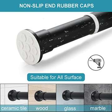 Oxdigi Adjustable Tension Curtain Rod - No Drilling Needed