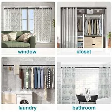 Oxdigi Adjustable Tension Curtain Rod - No Drilling Needed