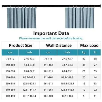 Oxdigi Adjustable Tension Curtain Rod - No Drilling Needed