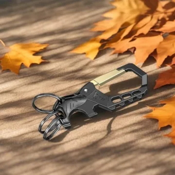 Kivssi Heavy Duty Metal Keychains with Carabiner