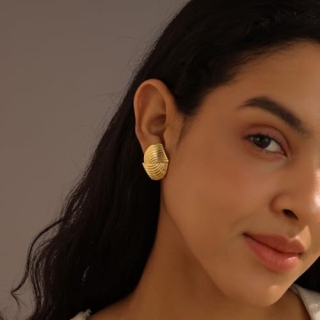 XIXINI Trendy 14K Gold Plated Earrings for Women