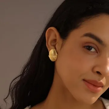XIXINI Trendy 14K Gold Plated Earrings for Women
