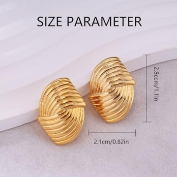 XIXINI Trendy 14K Gold Plated Earrings for Women