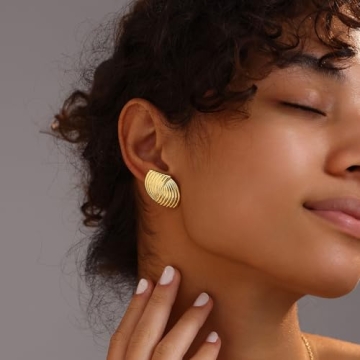 XIXINI Trendy 14K Gold Plated Earrings for Women