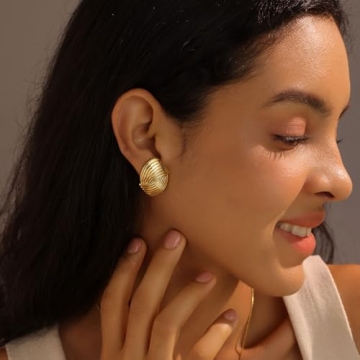 XIXINI Trendy 14K Gold Plated Earrings for Women