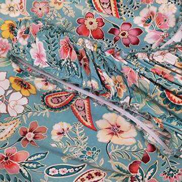 OSTOO Women's Summer Boho Floral Print Maxi Dress