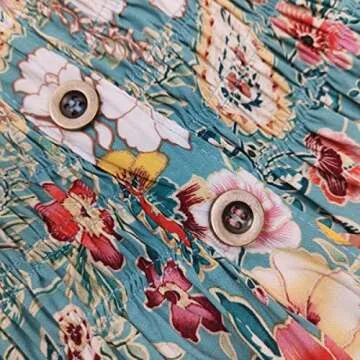 OSTOO Women's Summer Boho Floral Print Maxi Dress