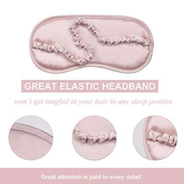 LULUSILK Mulberry Silk Eye Mask Gift Set for Restful Sleep