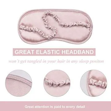 LULUSILK Mulberry Silk Eye Mask Gift Set for Restful Sleep