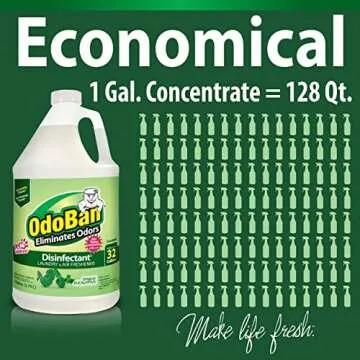 OdoBan Disinfectant Concentrate and Odor Eliminator, 2 Gallons, Original Eucalyptus Scent