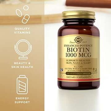 SOLGAR Biotin 1000 mcg for Healthier Skin and Hair