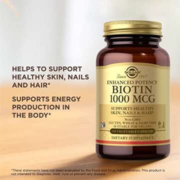 SOLGAR Biotin 1000 mcg for Healthier Skin and Hair