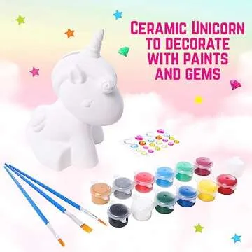 GirlZone Paint Your Own Unicorn Piggy Bank Craft Kit