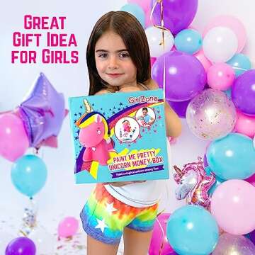 GirlZone Paint Your Own Unicorn Piggy Bank Craft Kit