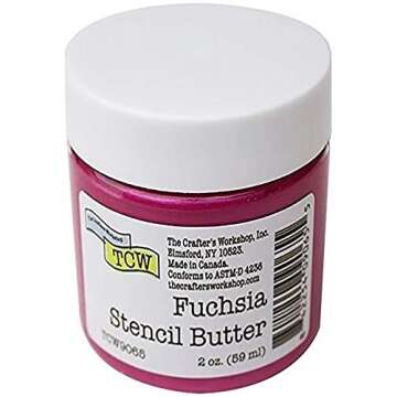 The Crafters Workshop Fuchsia Stencil Butter 2OZ for Unique Crafting