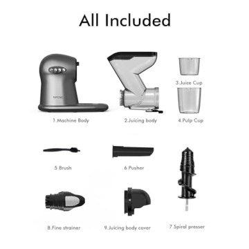 SiFENE Cold Press Juicer - Easy, Efficient, Healthy Juice