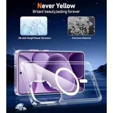 YEQIACAO Galaxy S26 Ultra Case with Screen Protector - Clear, Magnetic