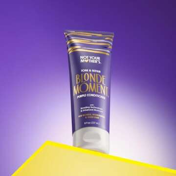 Not Your Mother's Blonde Moment Purple Shampoo and Conditioner (2-Pack) - 8 fl oz - Ideal for Blonde, Highlighted Brunette, Silver Hair - Helps with Bonding, Anti-Brass Toning, Repair, and Hydration