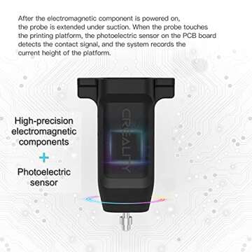 ENOMAKER CR Touch Ender 3 Pro V2 Auto Bed Leveling Kit Upgrade Metal Probe Sensor Pin Self Leveler for Creality Ender 5/Pro,CR10 3D Printer(Better than BL Touch)with Bowden Extruder, 1M Capricorn Tube