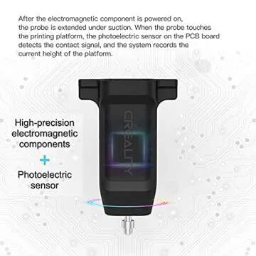 ENOMAKER CR Touch Ender 3 Pro V2 Auto Bed Leveling Kit Upgrade Metal Probe Sensor Pin Self Leveler for Creality Ender 5/Pro,CR10 3D Printer(Better than BL Touch)with Bowden Extruder, 1M Capricorn Tube