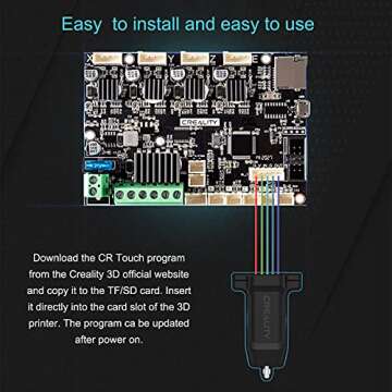 ENOMAKER CR Touch Ender 3 Pro V2 Auto Bed Leveling Kit Upgrade Metal Probe Sensor Pin Self Leveler for Creality Ender 5/Pro,CR10 3D Printer(Better than BL Touch)with Bowden Extruder, 1M Capricorn Tube