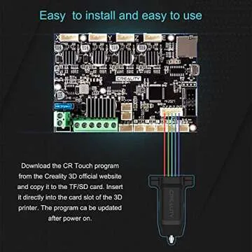 ENOMAKER CR Touch Ender 3 Pro V2 Auto Bed Leveling Kit Upgrade Metal Probe Sensor Pin Self Leveler for Creality Ender 5/Pro,CR10 3D Printer(Better than BL Touch)with Bowden Extruder, 1M Capricorn Tube