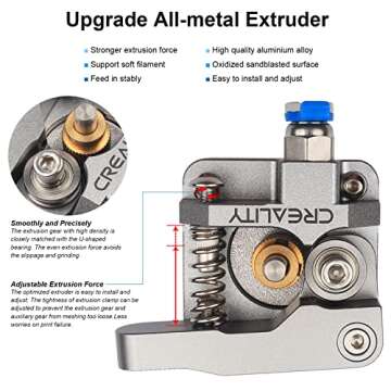 ENOMAKER CR Touch Ender 3 Pro V2 Auto Bed Leveling Kit Upgrade Metal Probe Sensor Pin Self Leveler for Creality Ender 5/Pro,CR10 3D Printer(Better than BL Touch)with Bowden Extruder, 1M Capricorn Tube